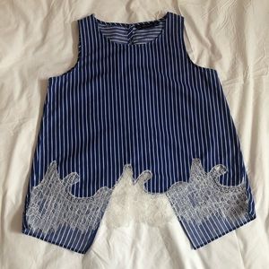 Blue with white ligne from ZARA